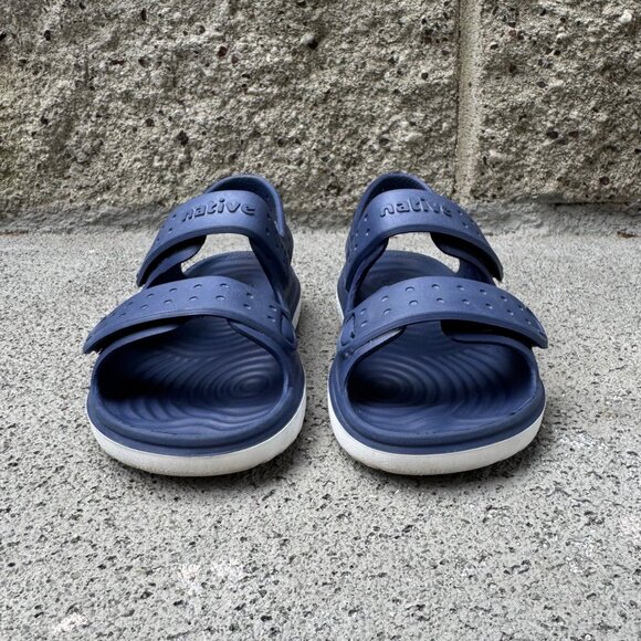 NATIVE Chase Sugarlite Sandals Kids 12 Blue Lightweight Shoe Adjustable Straps - Picture 5 of 11